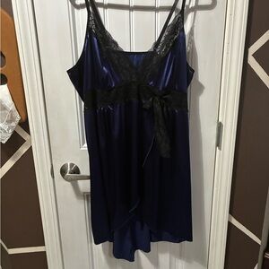Satin and Lace Slip Dress